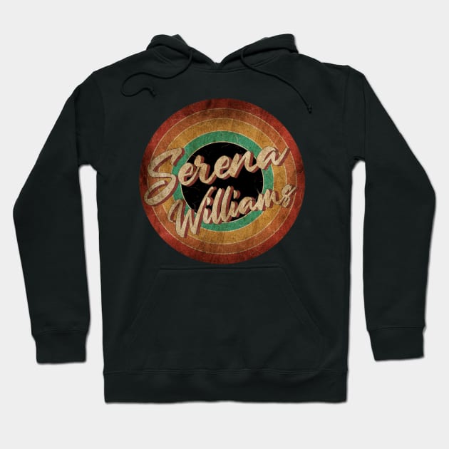 Serena Williams Vintage Circle Art Hoodie by antongg